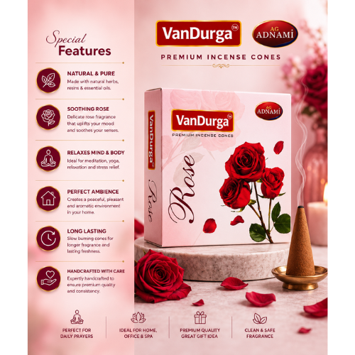 Premium Incense Cone (Rose Fragrances)